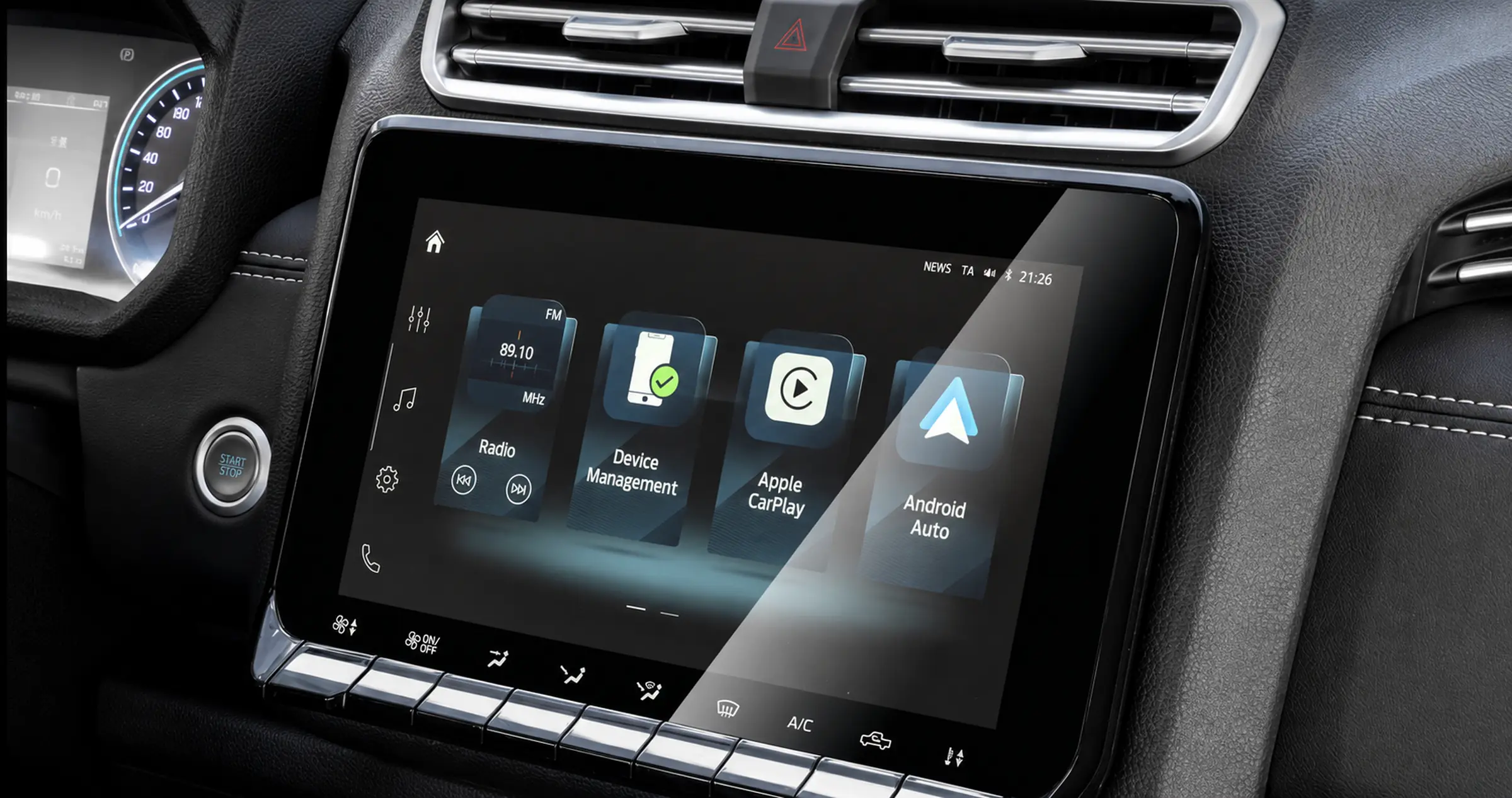 Écran tactile 10 pouces du JMC Grand Avenue avec Apple CarPlay et Android Auto